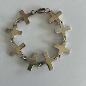 Vintage Silver Robbert Lee Morris Cross bracelet